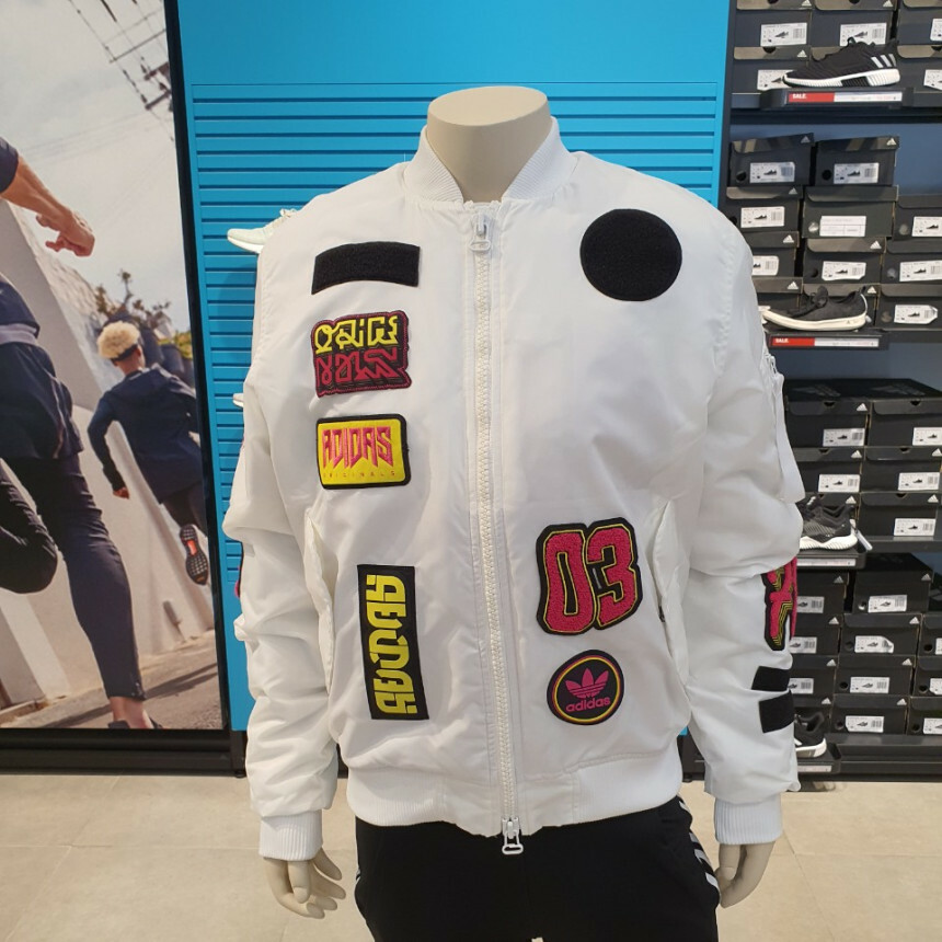 adidas originals bomber jacket with patches